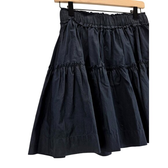 Navy Blue Skirt Mini Broomstick Tiered XS Elastic Waist Cowgirl Anthropologie - Picture 4 of 11
